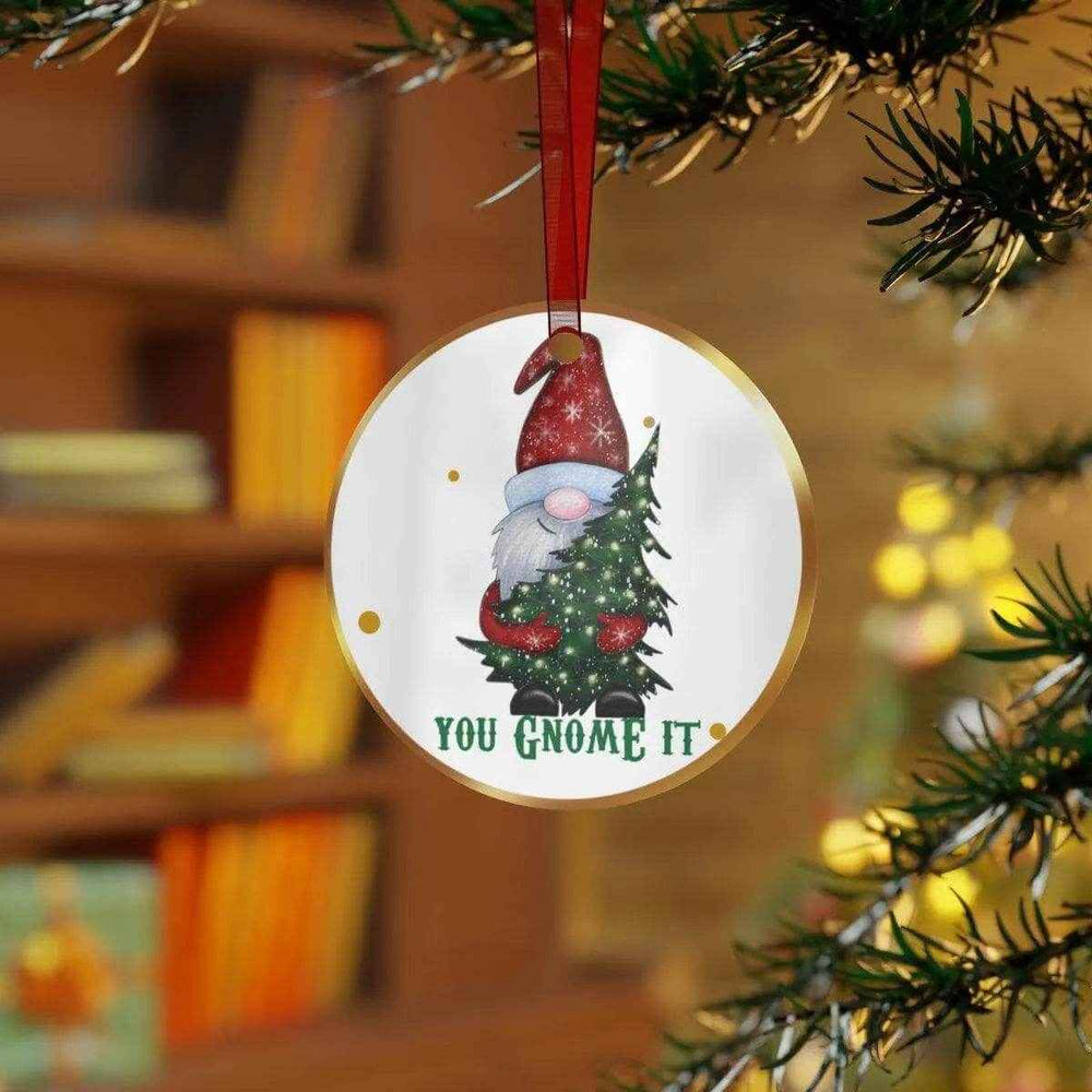Funny Gnome Christmas Ornament   Perfect Gift for Gamers