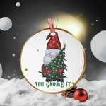 Funny Gnome Christmas Ornament Perfect Gift for Gamers - Iron Phoenix GHG