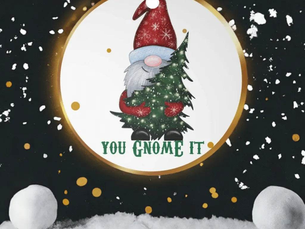 Funny Gnome Christmas Ornament Perfect Gift for Gamers - Iron Phoenix GHG