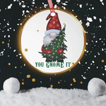 Funny Gnome Christmas Ornament Perfect Gift for Gamers - Iron Phoenix GHG