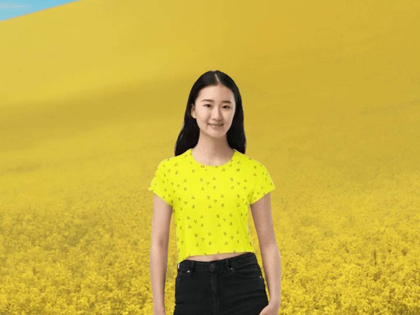 "Golden Leaf" Crop Tee by Shadowseeker| Iron Phoenix GHG - Iron Phoenix GHG