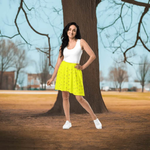 "Golden Leaf" Women's yellow Skater Skirt | Iron Phoenix - Iron Phoenix GHG