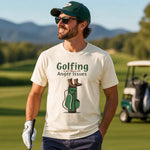 Funny Golf Hiking T Shirt - Ice Grey Color Lifestyle View | Our Phoenix Rise
