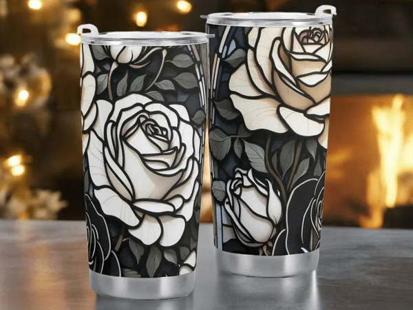 "Gothic Rose" Tumbler by Shadowseeker | Iron Phoenix GHG - Iron Phoenix GHG