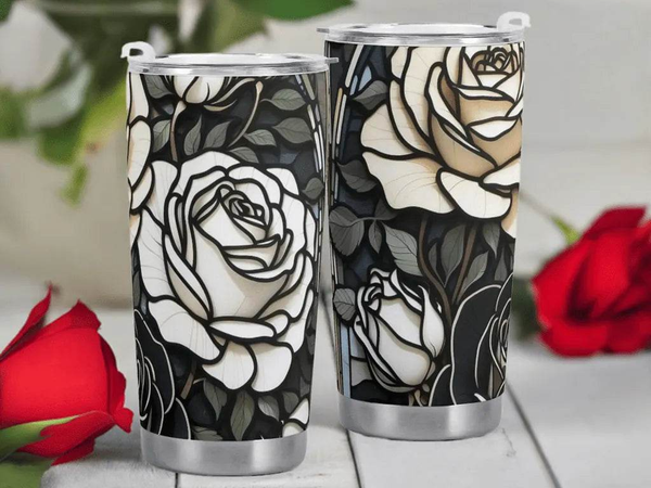 "Gothic Rose" Tumbler by Shadowseeker | Iron Phoenix GHG - Iron Phoenix GHG