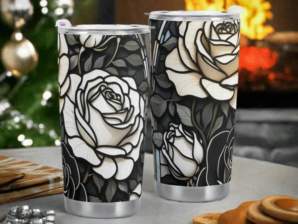 "Gothic Rose" Tumbler by Shadowseeker | Iron Phoenix GHG - Iron Phoenix GHG