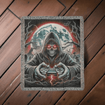 Gothic Skeleton Blanket for Gamers - Eerie Themed Gaming Decor Detail 6 | Our Phoenix Rise
