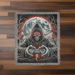 Gothic Skeleton Blanket for Gamers - Eerie Themed Gaming Decor Detail 7 | Our Phoenix Rise