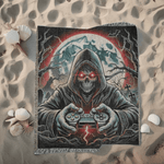 Gothic Skeleton Blanket for Gamers - Eerie Themed Gaming Decor Detail 11 | Our Phoenix Rise