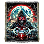 Gothic Skeleton Blanket for Gamers - Eerie Themed Gaming Decor Detail 8 | Our Phoenix Rise