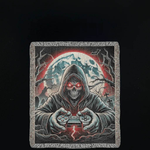 Gothic Skeleton Blanket for Gamers - Eerie Themed Gaming Decor - Iron Phoenix GHG