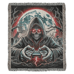 Gothic Skeleton Blanket for Gamers - Eerie Themed Gaming Decor Detail 3 | Our Phoenix Rise