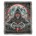 Gothic Skeleton Blanket for Gamers - Eerie Themed Gaming Decor