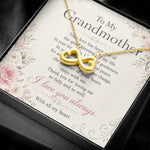Infinity Heart Necklace for Grandmother - 18k Yellow Gold Pendant Close Up - Detail 20 | Our Phoenix Rise