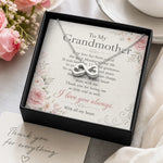 Infinity Heart Necklace for Grandmother - Lifestyle Mockup Portrait | Our Phoenix Rise