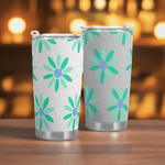 Retro Daisy Insulated Travel Mug Detailed View 7 | Our Phoenix Rise
