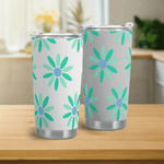 Retro Daisy Insulated Travel Mug Detailed View 3 | Our Phoenix Rise