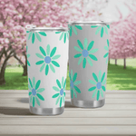 Retro Daisy Insulated Travel Mug Detailed View 10 | Our Phoenix Rise