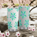 Retro Daisy Insulated Travel Mug Detailed View 12 | Our Phoenix Rise