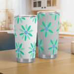 "Retro Daisy" Insulated Travel Mug | Iron Phoenix GHG - Iron Phoenix GHG