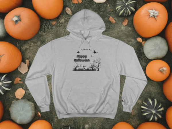 Halloween Hoodie, Champion, Eco-Friendly Warmth - Iron Phoenix GHG