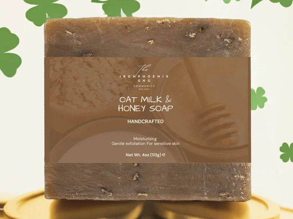 Oat Milk n Honey Soap | Calm Eczema | Sensitive Skin Relief Bar - Iron Phoenix GHG