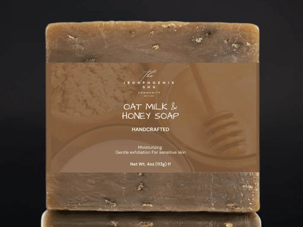 Oat Milk n Honey Soap | Calm Eczema | Sensitive Skin Relief Bar - Iron Phoenix GHG
