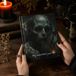 Gothic Horror Hardcover Journal - Close-up of Matte Finish and Detailed Artwork | Our Phoenix Rise