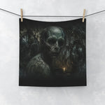 Goth Bathroom Decor Face Towel - Haunted Horror Scene Print - Detail 10 | Our Phoenix Rise