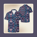 Men's Blue Block Button Up Shirt - Back View | Our Phoenix Rise