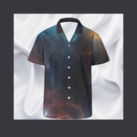 Men's Blue Block Button Up Shirt - Button Detail | Our Phoenix Rise