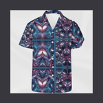 Men's Blue Block Button Up Shirt - Side Profile | Our Phoenix Rise
