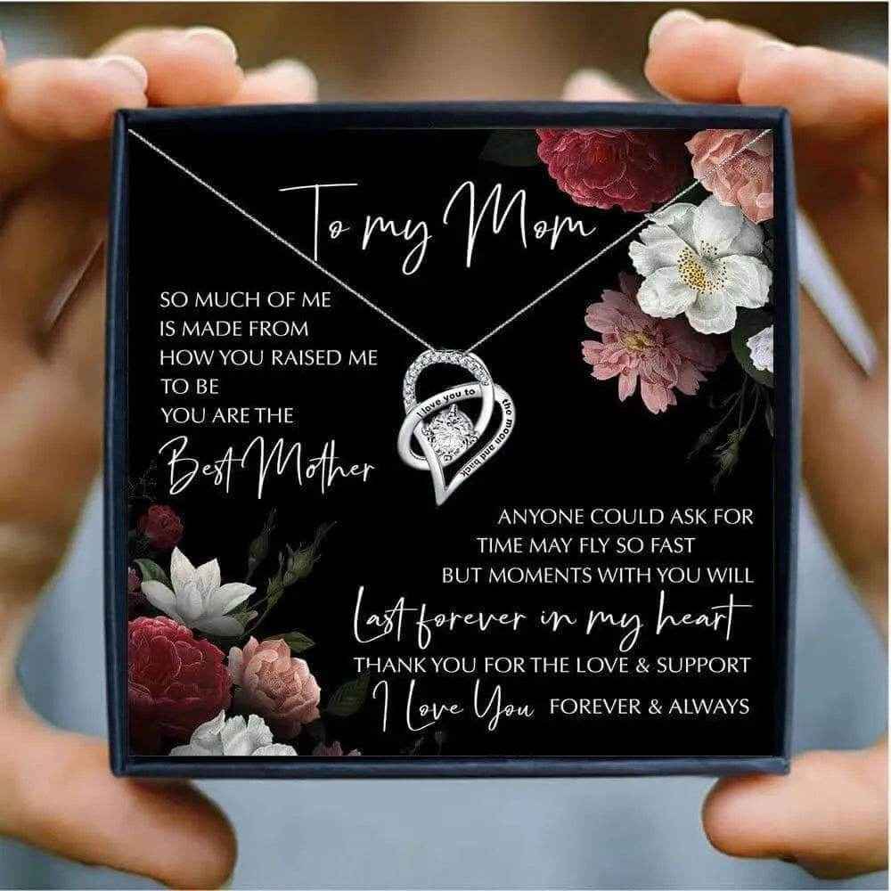 Personalized Sentimental Heart Necklace Gift for Mom