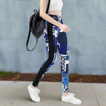 Blue Mosaic Yoga Leggings with matching drawstring bag | Our Phoenix Rise