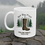 I Follow Trails Funny Hiking Mug Main Perspective | Our Phoenix Rise