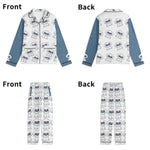 Personalized Photo Pajamas Set - White pants detail, dog in sunglasses print | Our Phoenix Rise