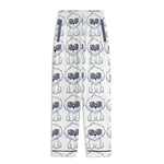 Personalized Photo Pajamas Set - Full white set, blue sleeves, dog in sunglasses print | Our Phoenix Rise