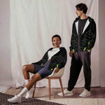 "Neon Grid" Off-center Unisex Zip Hoodie | Iron Phoenix - Iron Phoenix GHG