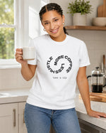 Minimalist Coffee Lover T-Shirt - Studio Front View - Detail 28 | Our Phoenix Rise