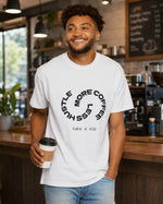 Minimalist Coffee Lover T-Shirt - Angled Folded View - Detail 29 | Our Phoenix Rise