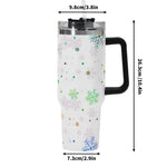  insulated mug with snowflake design and dimensions