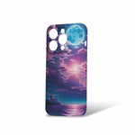 Purple Sunset Moon iPhone Case - slight angle clear background | Our Phoenix Rise