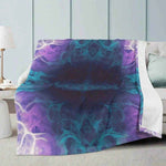 Kaleidoscope Fleece Blanket | Purple Teal Abstract Throw