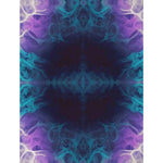 Kaleidoscope Fleece Blanket | Purple Teal Abstract Throw