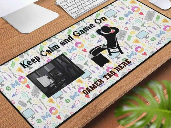 Keep Calm Gaming Desk Mat | Personalized Gamer Mouse Pad