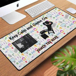 Keep Calm Gaming Desk Mat | Personalized Gamer Mouse Pad