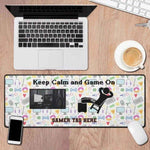 Keep Calm Gaming Desk Mat | Personalized Gamer Mouse Pad - Primary View | Our Phoenix Rise