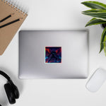 Holographic Gaming Warrior Sticker - 3x3 inch on laptop | Our Phoenix Rise