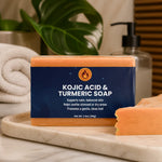 Kojic Acid Turmeric Soap - spa setting lifestyle scene | Our Phoenix Rise