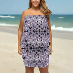 Purple abstract patterned sarong towel wrapped front view - Detail 20 | Our Phoenix Rise
